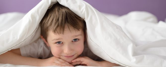 A child who has had problems with bedwetting